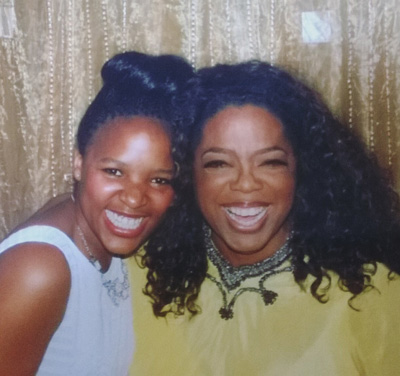 NK Mabaso with Oprah Winfrey