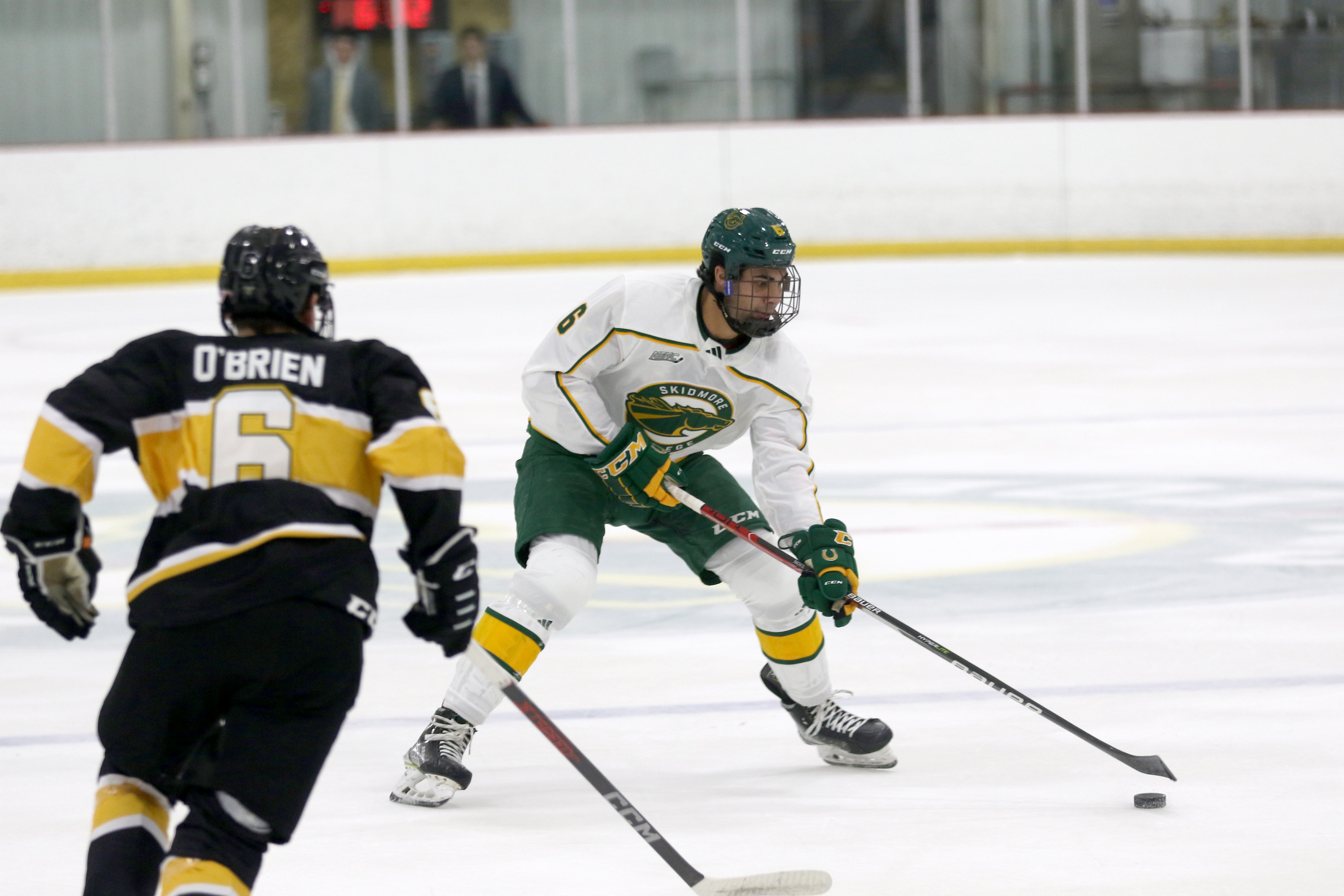 Battling back from two injury-riddled seasons, ice hockey defenseman Stephen Perez ‘25 stayed healthy during the 2023-24 campaign and he and the team both reaped the rewards. 