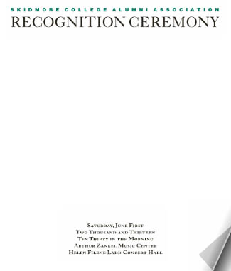 Recognition ceremony program