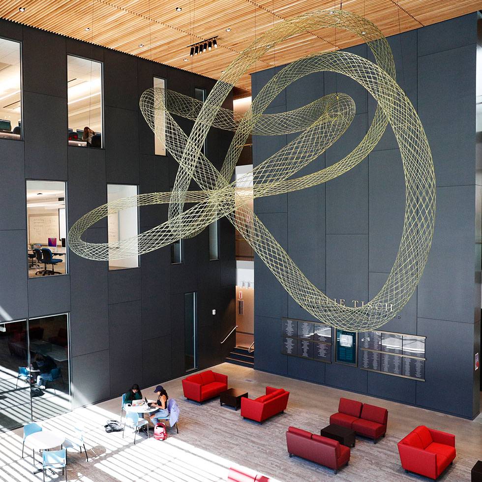 Atrium of the Billie Tisch Center for Integrated Sciences