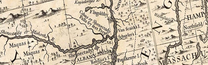 An historical map of the Albany/Saratoga region