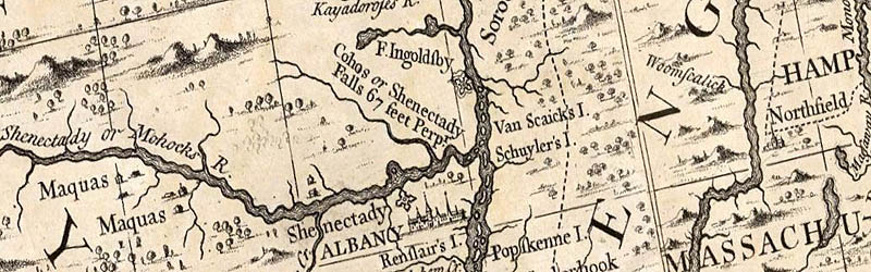 An historical map of the Albany/Saratoga region