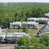 An aerial view of the Northwoods Village.