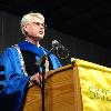 Skidmore College President Philip A. Glotzbach welcomes the incoming class at convocation on Sunday. 