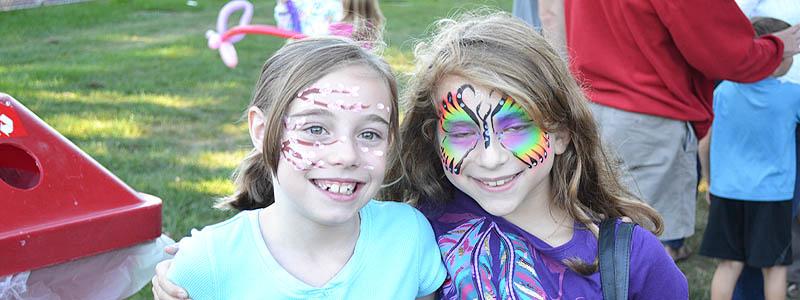 Facepainting at the Greenberg 25th Anniversary picnic