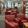 More seating has been installed in the first-floor periodicals area. 