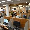 The first floor has been reconfigured to accommodate more work stations. 