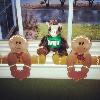 Hanging out with his new gingerbread friends at Colton House
