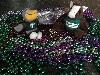 Skids meets Riptide (Tulane's mascot) at the Mardi Gras.  
