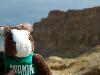These photos are of Skids in front of Massada, an old fort on top of a mountain in Israel, over looking the Dead Sea!