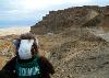 These photos are of Skids in front of Massada, an old fort on top of a mountain in Israel, over looking the Dead Sea!