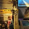 Skids tries to get into the shot with King Kong atop the Empire State Building photo at the Liberty Science Center, NJ.