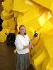 At Brisbane's GOMA, Skids enjoyed the Asia-Pacific Triennial exhibit with Susan Flanders Davidson '71.