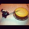 Skids gets to cut the cake! 