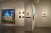 Installation view; painting at left is Fabian Lopez? Sleepwalkin?, Oil on canvas.