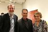Schick Gallery Director Paul Sattler, artist Tom Patti, and Schick Gallery Curatorial Assistant Rebecca Shepard