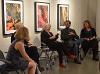 Gallery talk with, left to right,  Rebecca Shepard, Robert ParkeHarrison, Rosamond Purcell (red shoes), Jonathan Singer, and Carin Ingalsbe. 