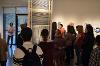 Rosa Desmond (far left) speaking about her work during Academic Festival Artists' Talk.