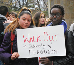 Students at solidarity rally Students at solidarity rally