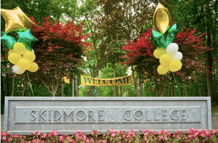 Skidmore College Welcome Sign