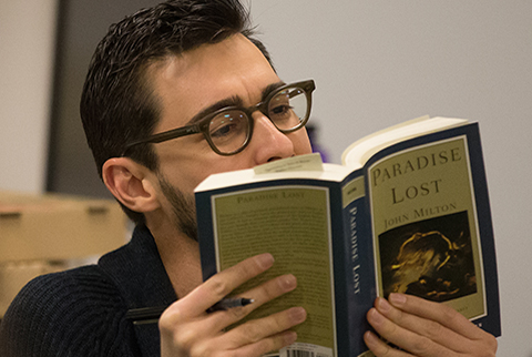 Prof.+Andrew+Bozio%2C+reading+Milton