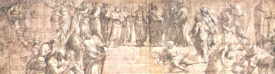 Sketch for Raphael's "School of Athens"