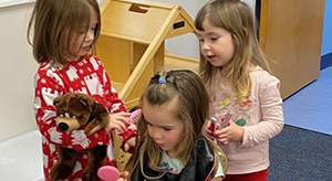 Three kids playing
