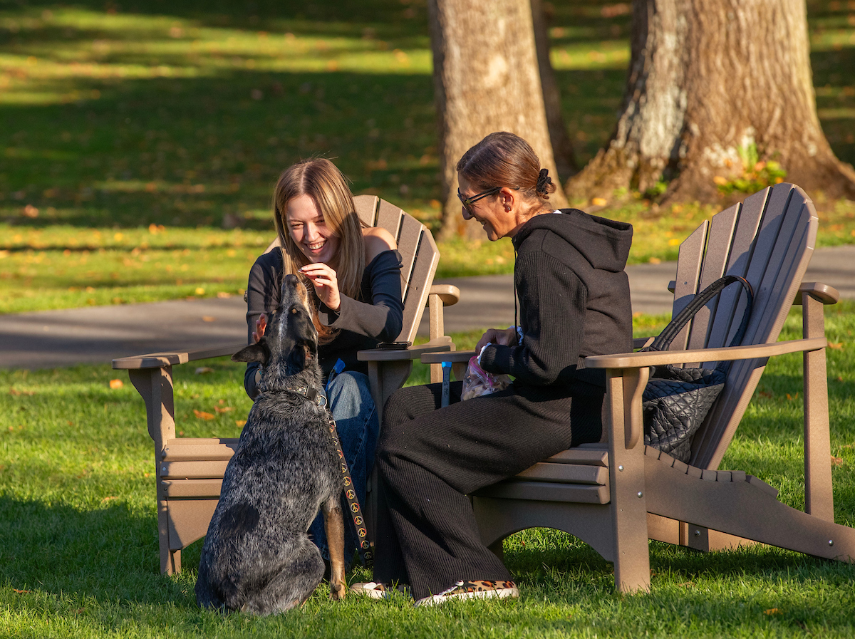 Skidmore College families gather on campus during Celebration Weekend Friday, October 18 and Saturday October 19, 2024. (Sarah Condon-Meyers / Skidmore College)