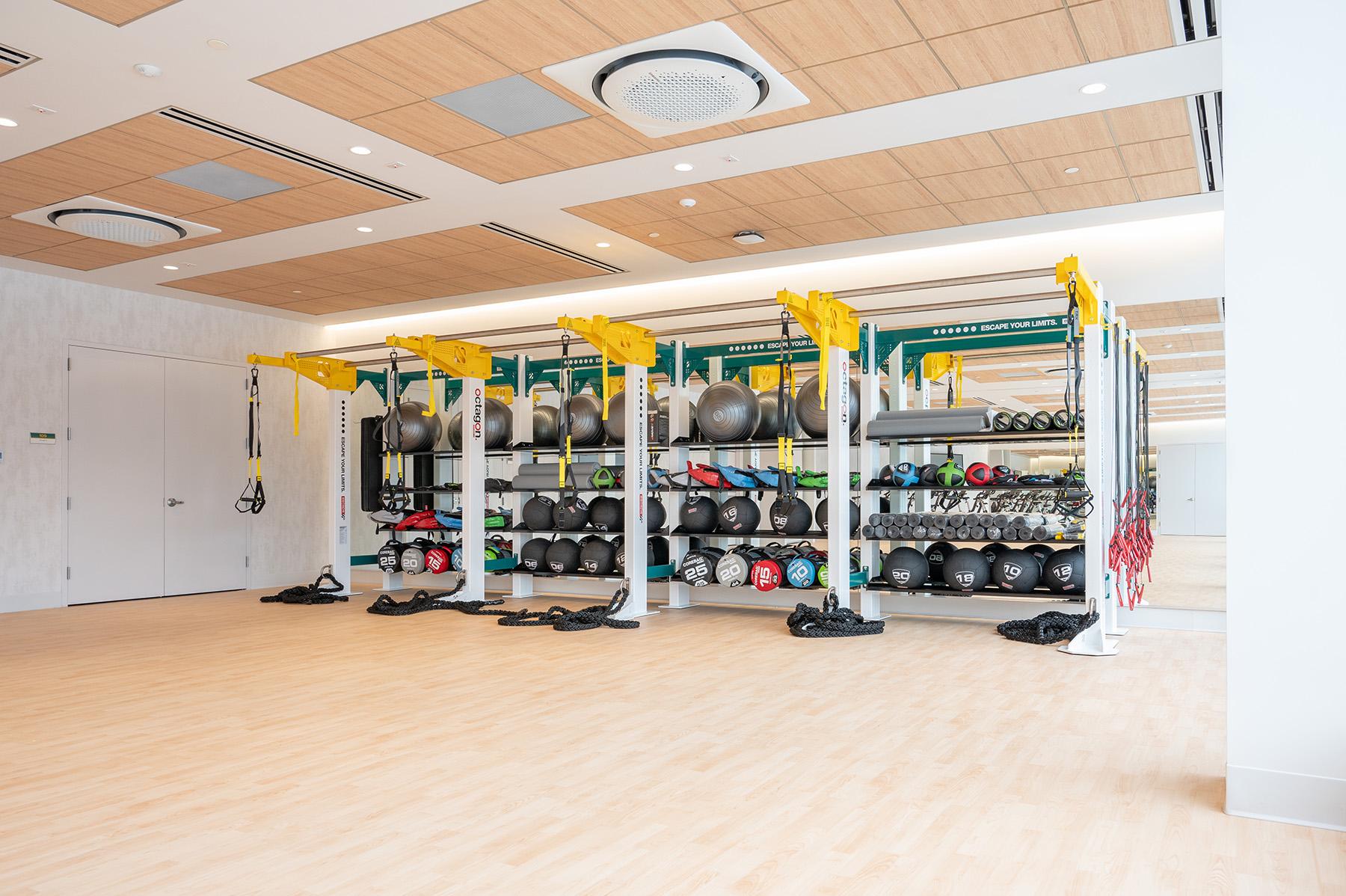 Group fitness studio