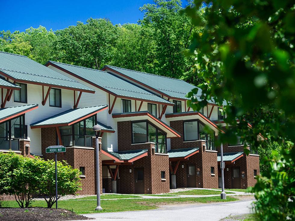 Exterior of Northwoods Village apartments