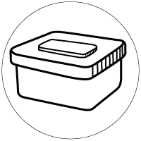 Food container empty and full
