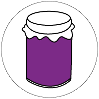 Jar with jam