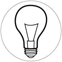 Light bulb with light and without light