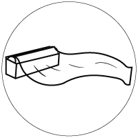 Plastic wrap with food and without