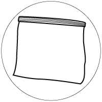 Plastic sandwich bag with and without sandwich