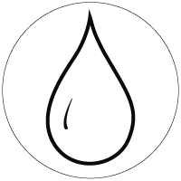 Water droplet with light and without light