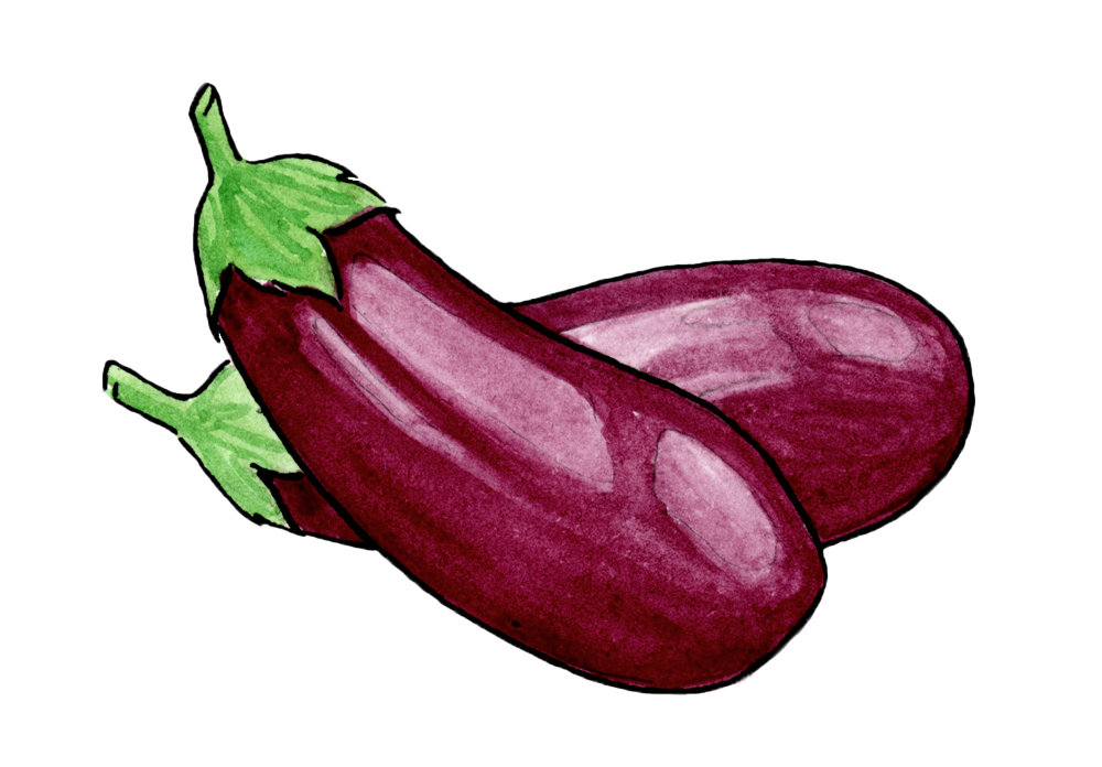 whole eggplants