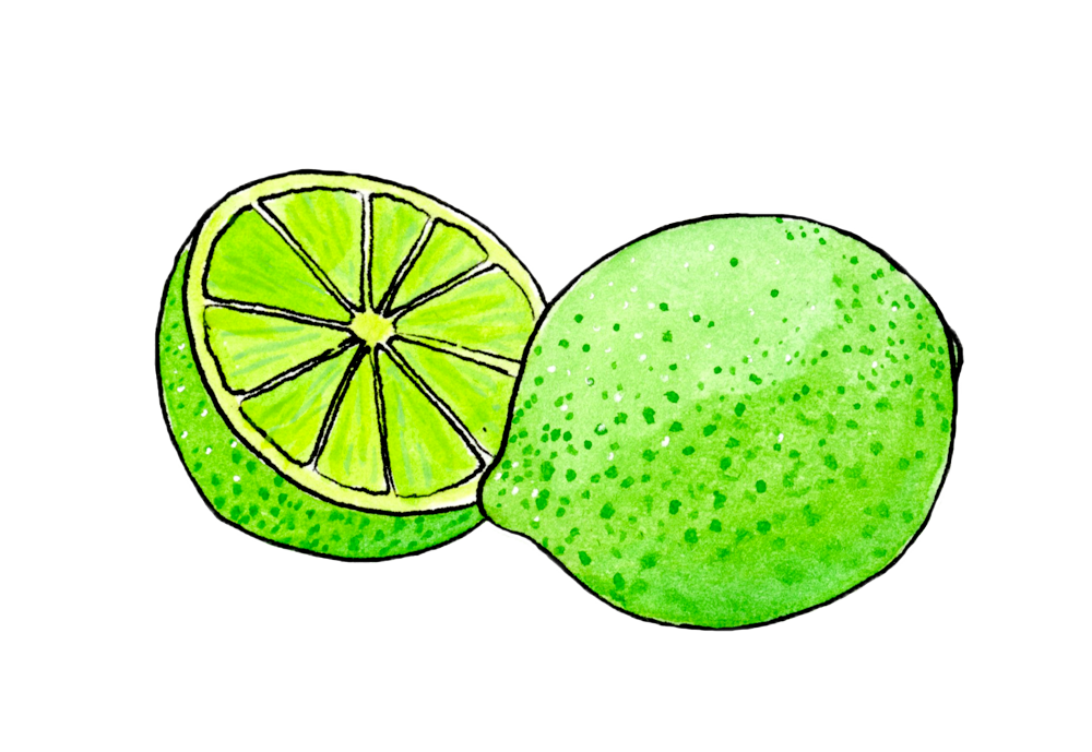 a sliced lime