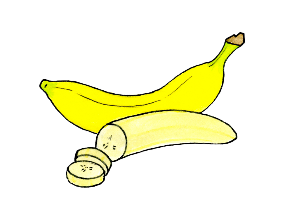 a banana in and out of the peel