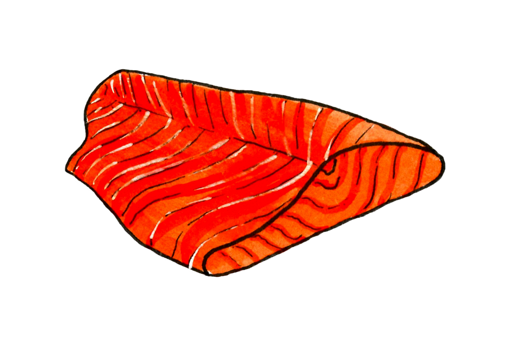 a flank of salmon