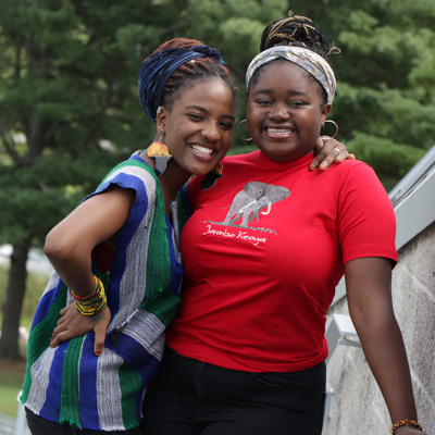 Two students in African Heritage Awareness club