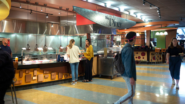 Hot food line at Skidmore College