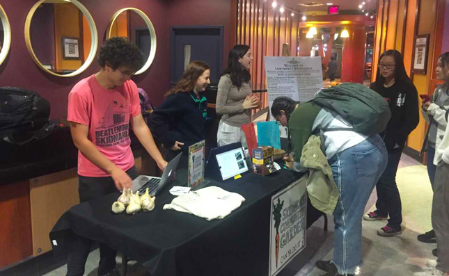 Information table about sustainable dining