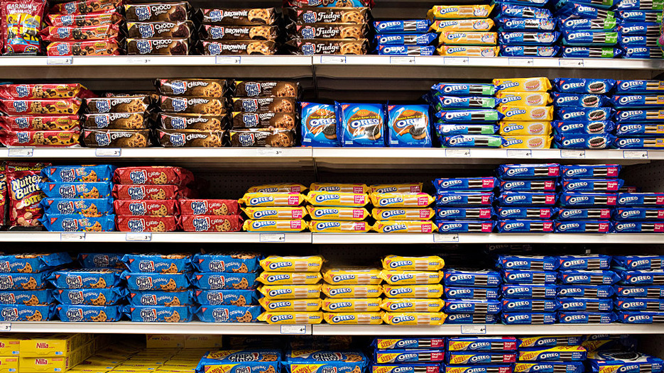 Oreos on a supermarket shelf