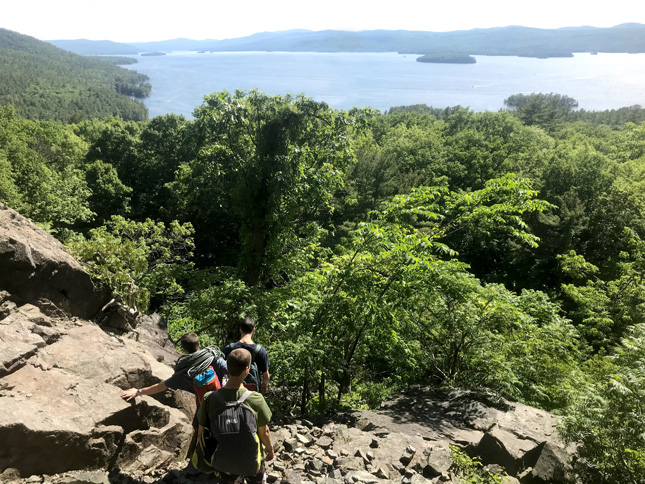 A view of Lake George from Shelving Rock trail