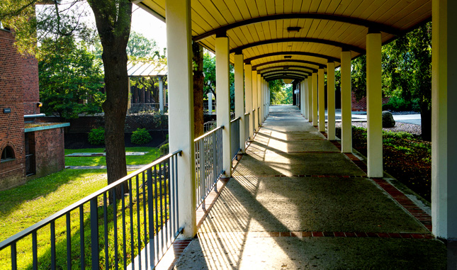 Walkway on Skidmore College campus