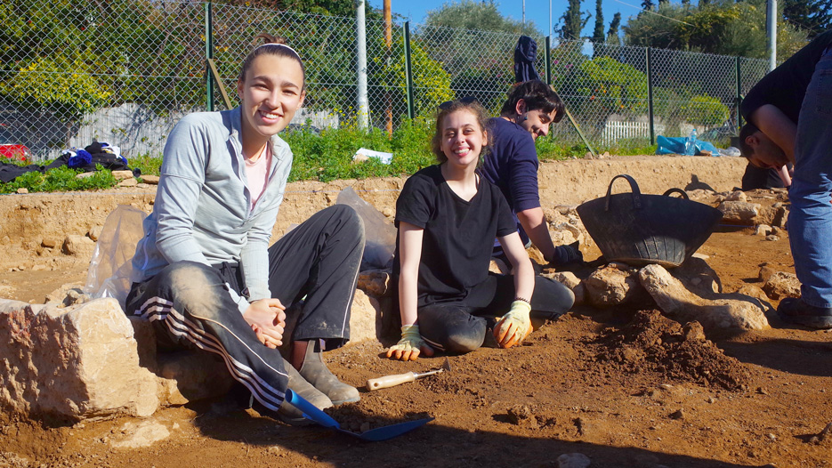 Zoe Ousouljoglou works on an archaeological site in Greece