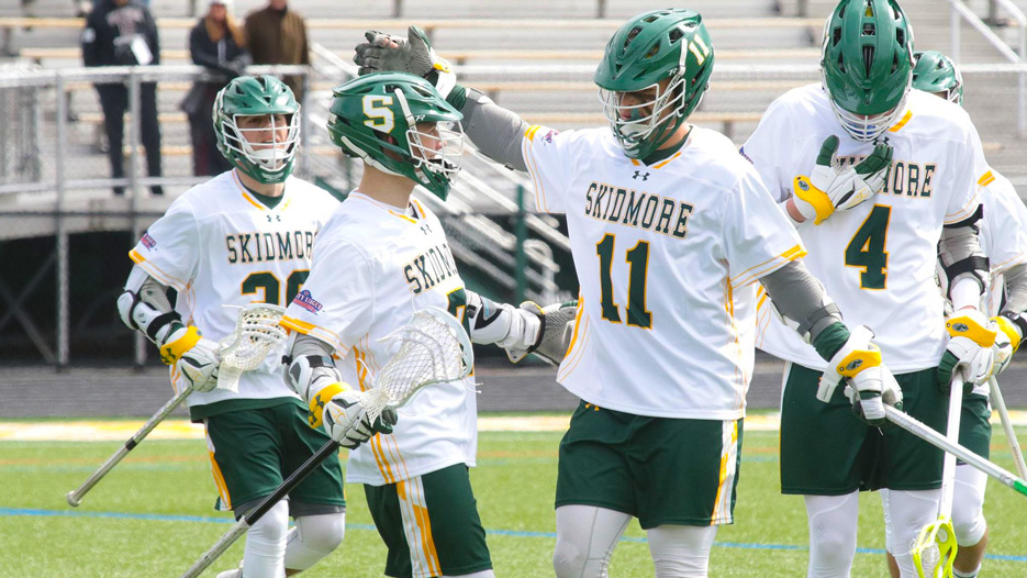 Skidmore men's lacrosse players