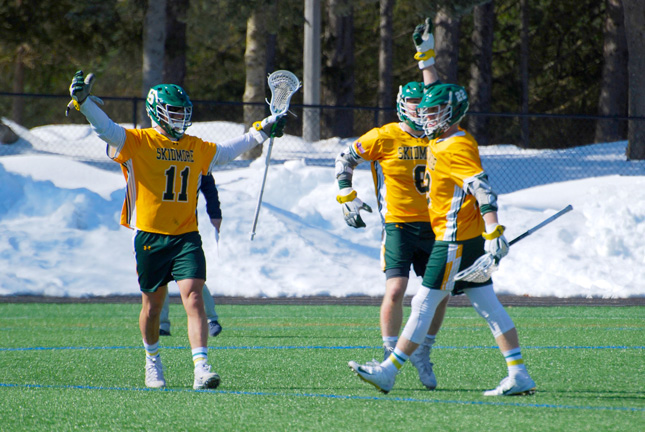 Skidmore men's lacrosse players