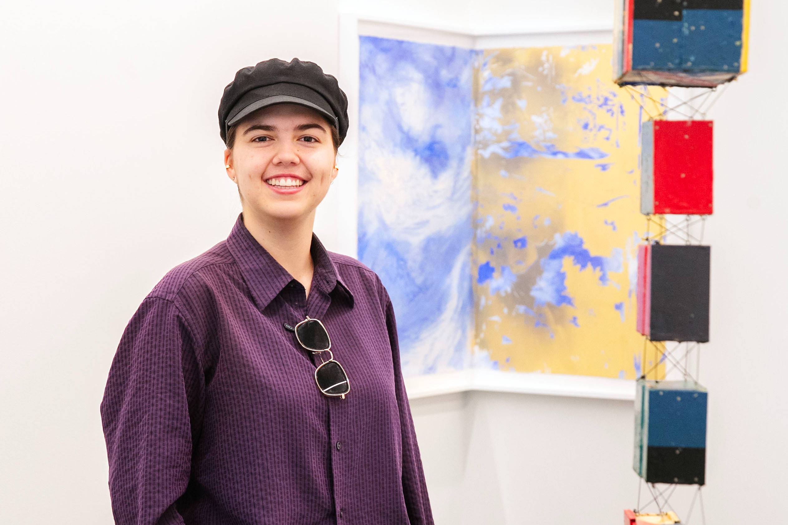 Willa Flink '24 poses at the Tang Museum and Art Gallery